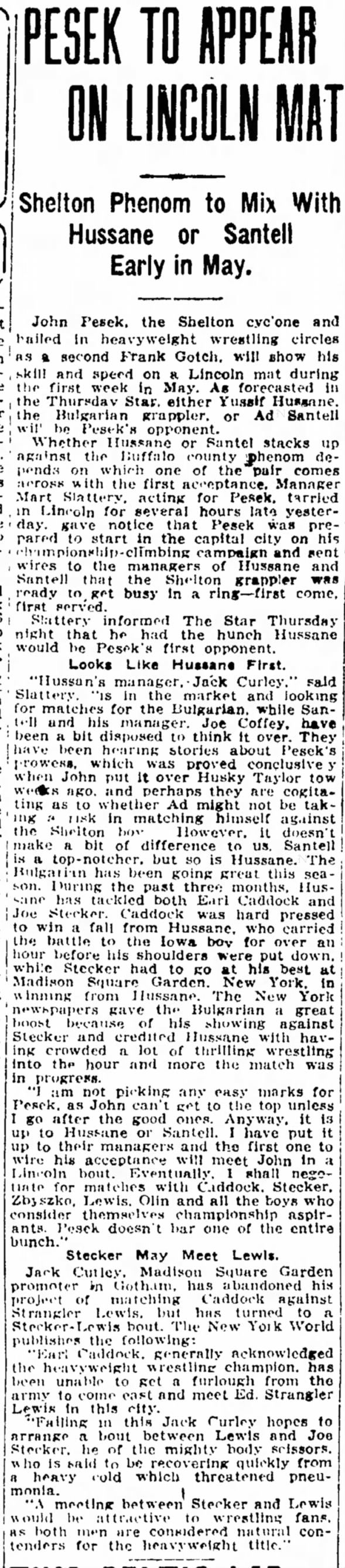 Clipping from The Lincoln Star